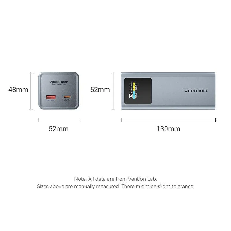 POWER BANK USB 20000MAH 100W/FKCH0 VENTION - Image 17
