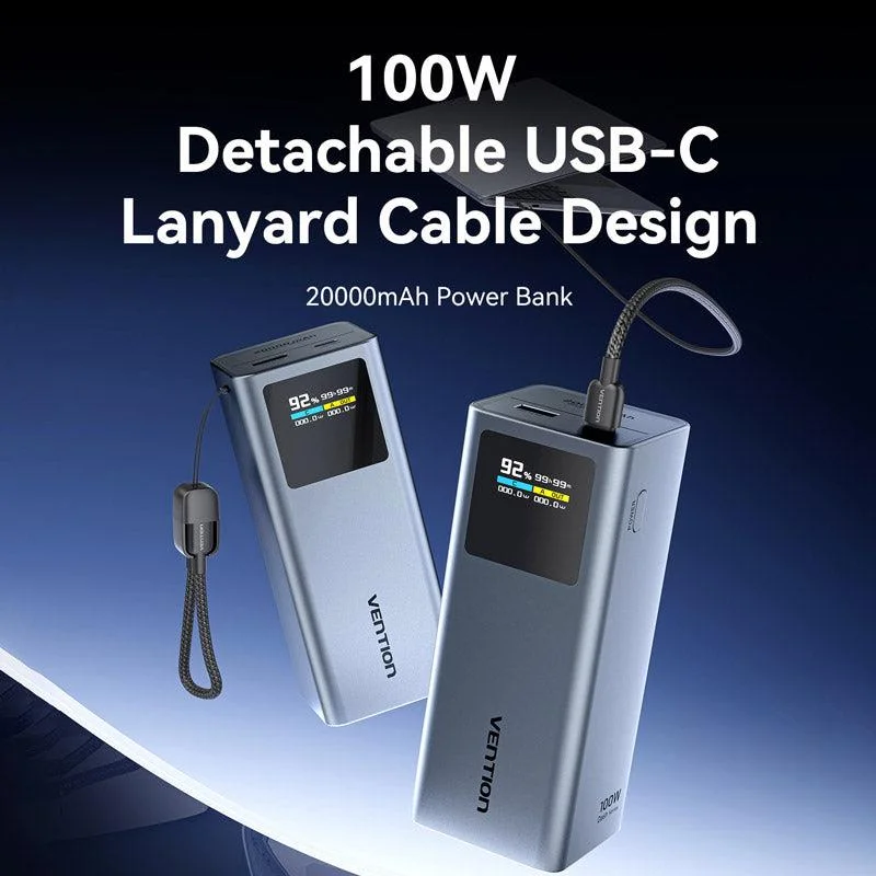 POWER BANK USB 20000MAH 100W/FKCH0 VENTION - Image 2
