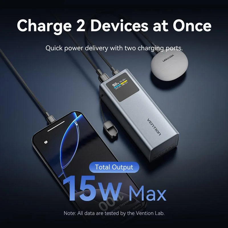 POWER BANK USB 20000MAH 100W/FKCH0 VENTION - Image 9