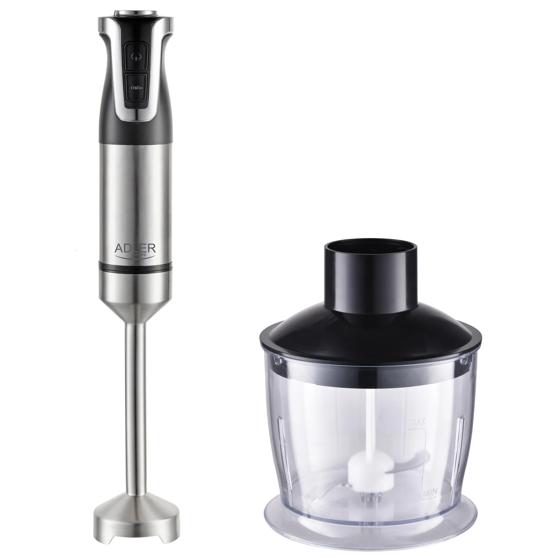 Adler   AD 4627   Hand Blender Set   1800 W   Number of speeds 20   Turbo mode   Chopper   Stainless Steel/Black - Image 4