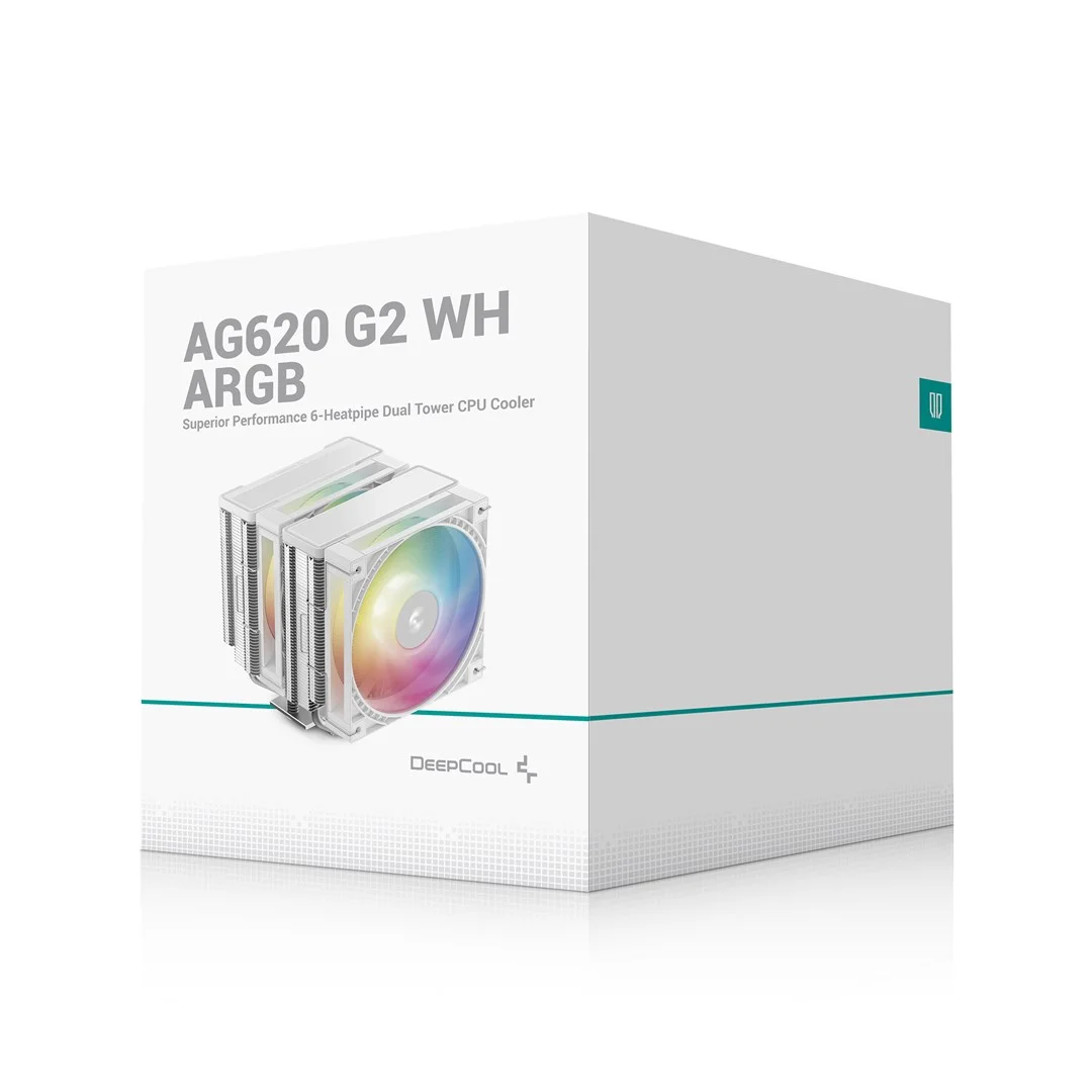 DeepCool AG620 G2 WH ARGB Processor Air cooler 12 cm White 1 pc(s) - Image 9